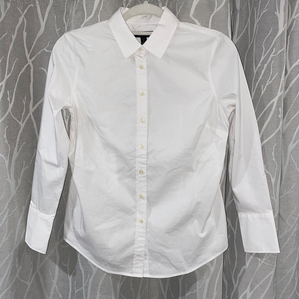 Banana Republic Womens White Button Up Shirt